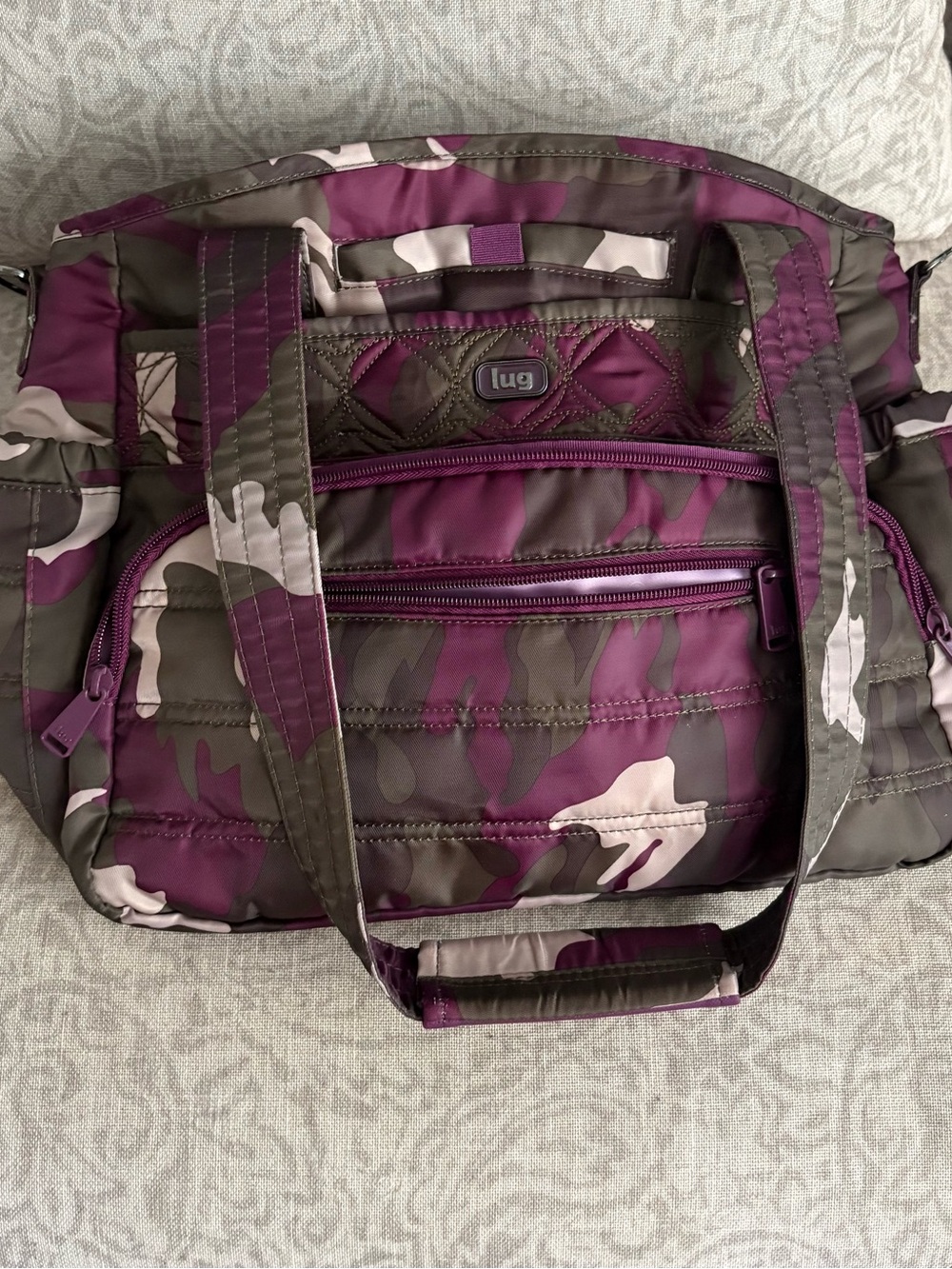 lug Purple Camo Quilted Tote